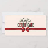 Kerstelijke Kerstboog Script Bedrijfs Certificaat (Voorkant)