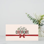 Kerstelijke Kerstboog Script Bedrijfs Certificaat (Staand voorkant)