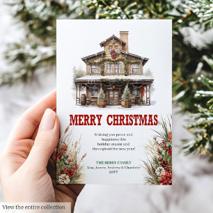 Kerstelijke kerstkaart voor boerderij printbaar