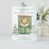 Kerstelijke verhuis aankondiging (Staand voorkant)