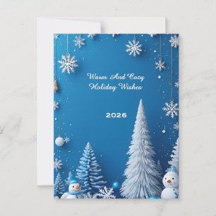 Kerstelijke Winter Scene Briefkaart