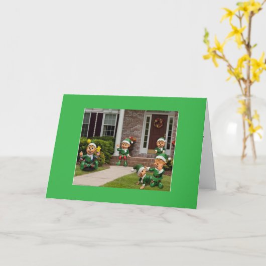 "KERSTELTJES MET KERSTWENSEN" KAART (Gele Bloem)