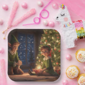 KerstElves Papieren Bordje (Feest)