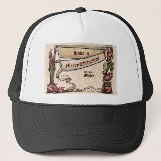 KerstElves Trucker Pet (Voorkant)
