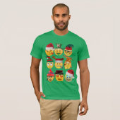 kerstemoji decoraties grappig hemddesign t-shirt (Voorkant volledig)