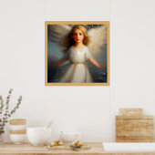 Kerstengel 2 poster (Keuken)