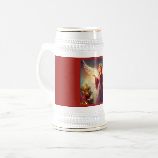 Kerstengel 3 bierpul (Voorkant links)