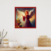 Kerstengel 3 poster (Keuken)