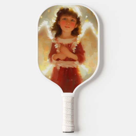 Kerstengel (4) pickleball paddle (Voorkant)
