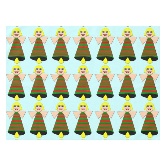 Kerstengel Bel Tafelkleed (Voorkant (Horizontaal))