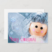 kerstengel briefkaart (Voorkant / Achterkant)