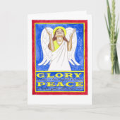 kerstengel Christelijk Feestdagen Kaart (Voorkant)