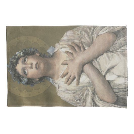 Kerstengel (door Erulo Eroli) Kussensloop (Voorkant-Links)