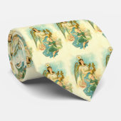 Kerstengel en kind stropdas (Opgerold)