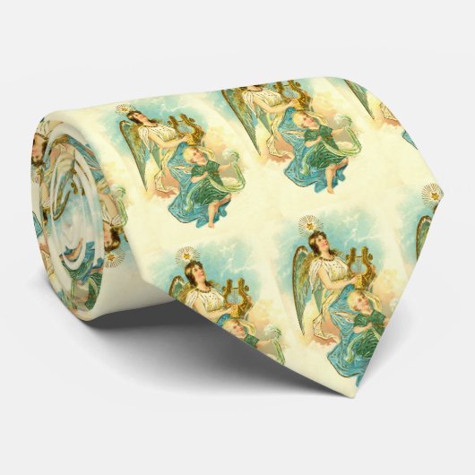 Kerstengel en kind stropdas (Opgerold)