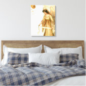 Kerstengel en siervoorwerpen canvas afdruk (Insitu (Slaapkamer))