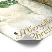 Kerstengel en Snowman Poster (Hoek)