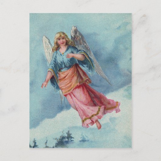 kerstengel feestdagenkaart (Voorkant)