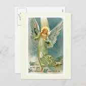 kerstengel feestdagenkaart (Voorkant / Achterkant)