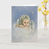 kerstengel kaart (Gele Bloem)