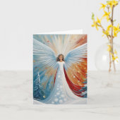 kerstengel kaart (Gele Bloem)