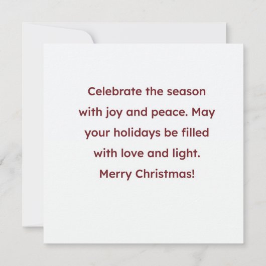 kerstengel kaart (Achterkant)