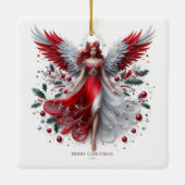 kerstengel keramisch ornament (Achterkant)