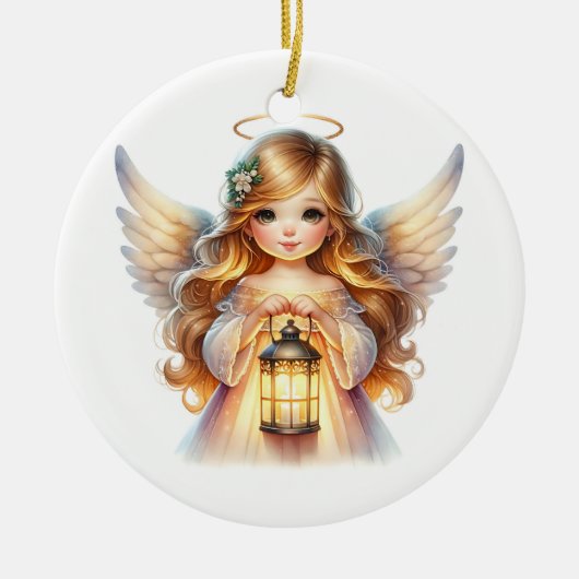 Kerstengel Keramisch Ornament (Voorkant)