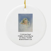 kerstengel keramisch ornament (Achterkant)