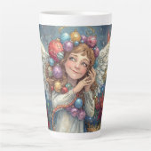 Kerstengel latte mok (Voorkant)