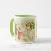 Kerstengel met kinderen mok (Voorkant links)