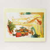 kerstengel met kinderkunst legpuzzel (Horizontaal)