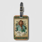 Kerstengel met Violin Bagagelabel (Voorkant (verticaal))
