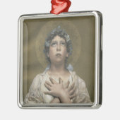 kerstengel metalen ornament (Links)