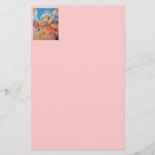 KERSTENGEL Pink Muziekmakend Briefpapier