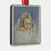 Kerstengel Plein Metalen Ornament (Rechts)