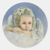 kerstengel ronde sticker (Voorkant)