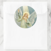 kerstengel ronde sticker (Tas)