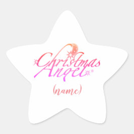 kerstengel ster sticker