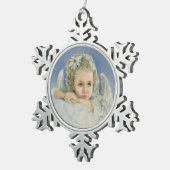 kerstengel tin sneeuwvlok ornament (Rechts)