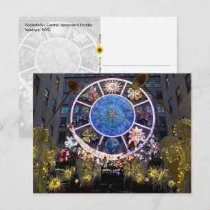 Kerstengelen & Dierenriem Wiel, NYC - Briefkaart