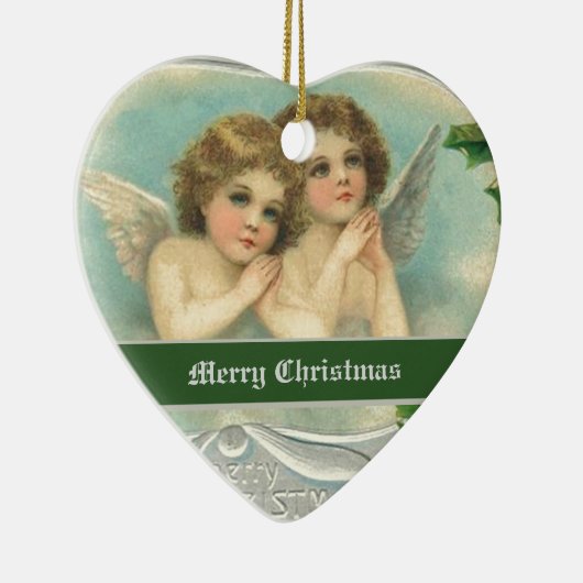 Kerstengelen en heilige bes ornamenten uit het ver (Rechts)