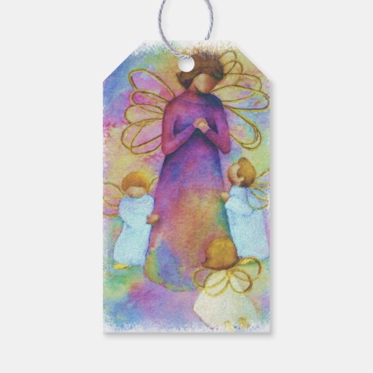 KERSTENGELEN VAN DE KERSTMAN CADEAULABEL (Achterkant)