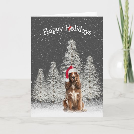 KerstEngels Springer Spaniel Kaart (Voorkant)