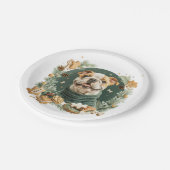 KerstEngelse Bulldog Papieren Bordje (Gekanteld)