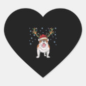 Kerstengelse herdershond hart sticker (Voorkant)