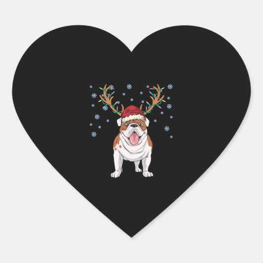 Kerstengelse herdershond hart sticker (Voorkant)
