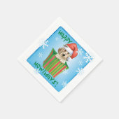 KerstEngelstalige Setter Servet (Hoek)