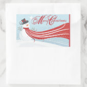 Kerstenvelopzegel Rechthoekige Sticker (Tas)