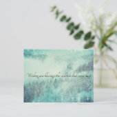 KerstEvergreen Forest Winter Solstice Feestdagenkaart (Staand voorkant)